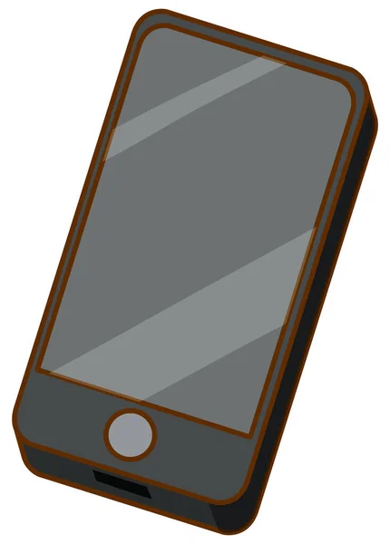 Mobiele Telefoon Met Touchscreen Witte Achtergrond Illustratie — Stockvector