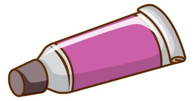 Beyaz arkaplan illüstrasyonunda pembe suluboya