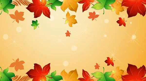 Background Design Template Falling Leaves Illustration — Stock Vector