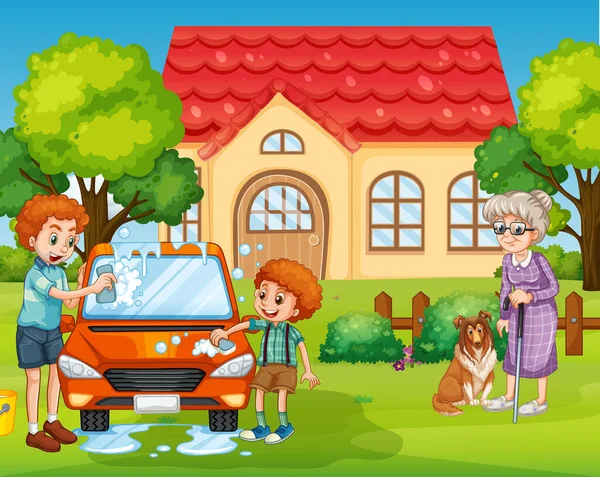 Aile resimleriyle evde kalan insanların olduğu sahne