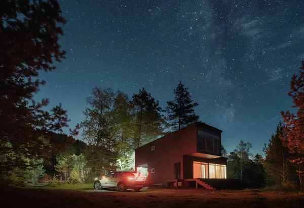 Noite nas montanhas de Altay. Rússia . — Fotografia de Stock