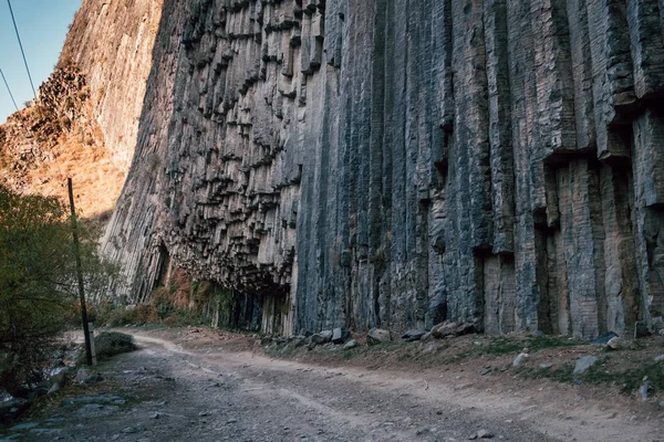 Basaltsäulen in der Garni-Schlucht. Armenien. lizenzfreie Stockfotos