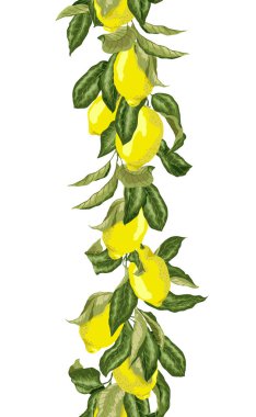 Vektör grafiği dalları ile Seamless Modeli dikey çizgi 