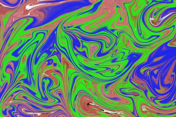Renkli sıvı metalik doku yüzeyi, holografik folyo, sıvı dalgalar — Stok fotoğraf
