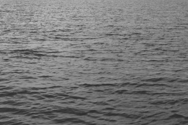 Deniz suyu yüzeyi, doğa siyah ve beyaz kipte metin için boş alan ile soyutlanmış arkaplan