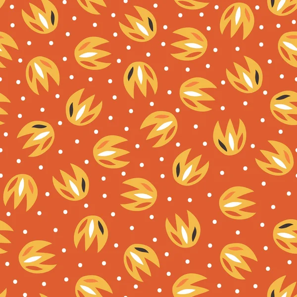 Vector Seamless Background Pattern Abstract Flowers — Stock Vector