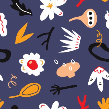 Soyut şekilleri kesilmiş vektörsüz arkaplan deseni