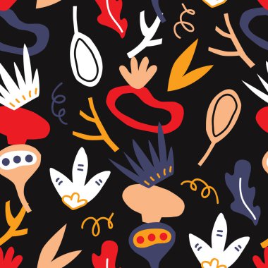 Soyut şekilleri kesilmiş vektörsüz arkaplan deseni