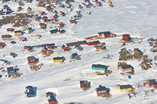 Colorful houses in Greenland — Stock Photo, Image