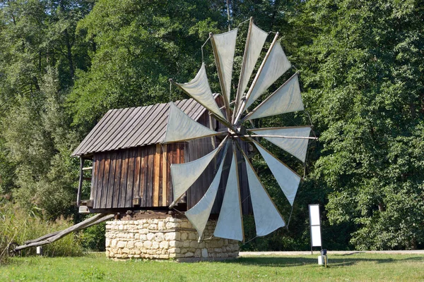 Traditional old windmills in Astra Museum — Stock Photo, Image