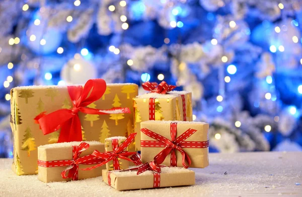 Christmas gifts on table — Stock Photo, Image