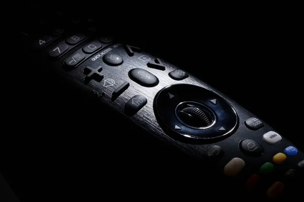 Telecomando e ombre TV — Foto Stock