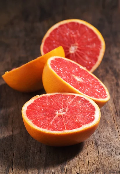 Sliced Red Ripe Grapefruits — Stock Photo, Image