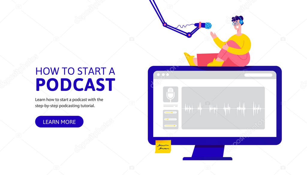 How to start podcast landing page design
