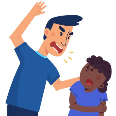 Şiddeti ve çocuklara kötü muameleyi kavrayın. Aile içi çatışma durumu.