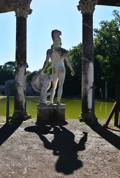 Exemplo Beleza Clássica Uma Villa Romana Detalhe Canopus Villa Adriana — Fotografia de Stock