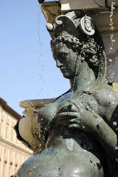 Detail Lactating Nereid Fountain Neptune Monumental Civic Fountain Located Eponymous — Stock Photo, Image