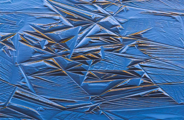 Gelo geométrico azul forma fundo natural abstrato — Fotografia de Stock