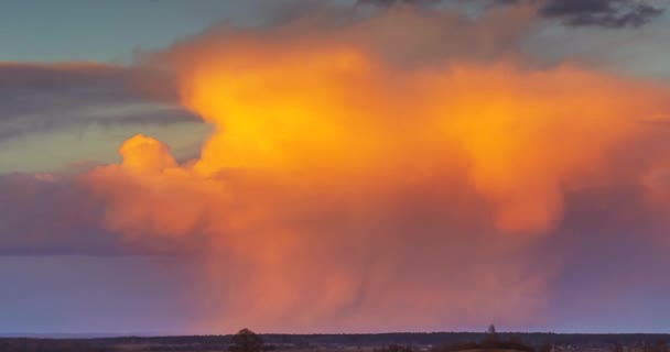 Cumulonimbus storm clouds at sunset. 4K UHD Timelapse — Stock Video