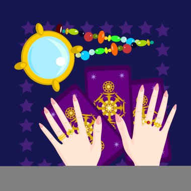 Holding falcı tarot kartı.