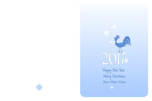 Horoz yılbaşı tatil günleri ile tebrik kartı. Sembol 2017.