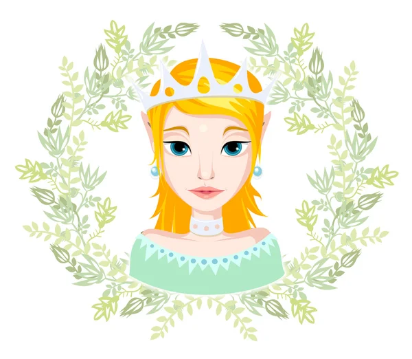 판타지 문자입니다. 큰 왕관과 함께 퀸의 초상화. — 스톡 사진