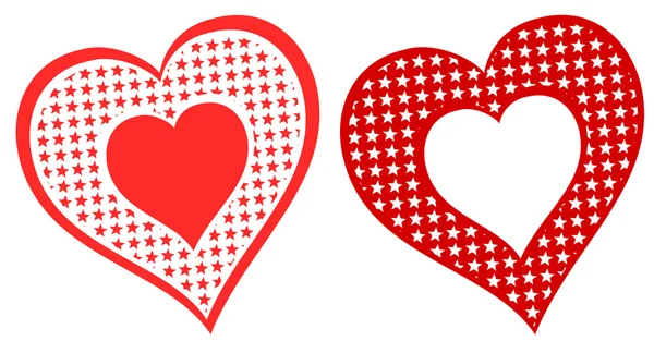 Desen yıldız ile büyük kırmızı kalp ayarla.