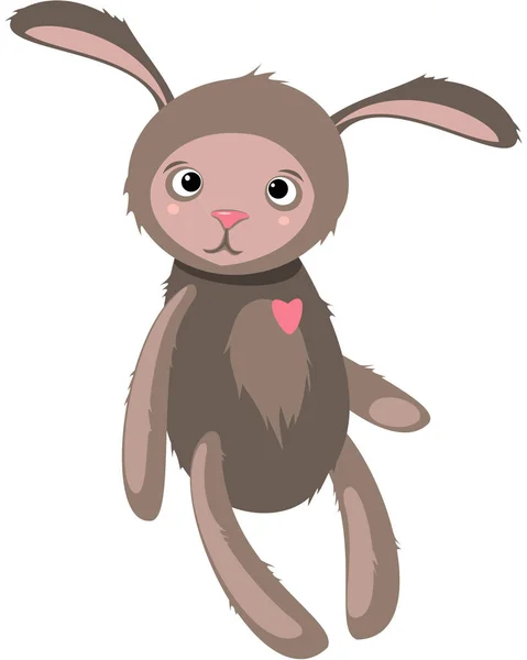 Pembe kalpli şirin gri tavşan. 