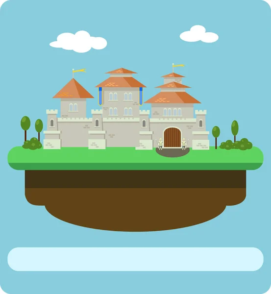 Eski şatonun manzarası. 