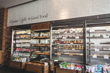 Sheldon Meydanı, Londra 'daki Pret a Manger Kafe' nin içinde.