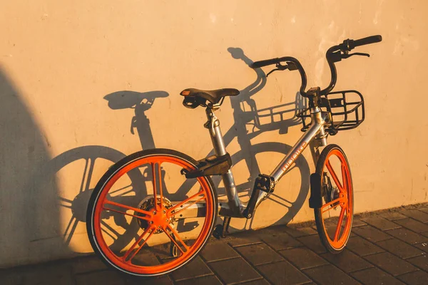 Τελ Αβίβ Ισραήλ Ποδήλατο Χωρίς Αποβάθρα Mobike Δρόμο Στο Τελ — Φωτογραφία Αρχείου