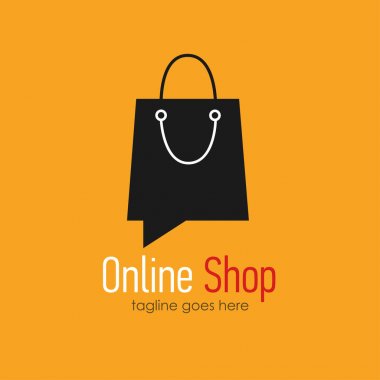 Online alışveriş logo tasarım şablonu