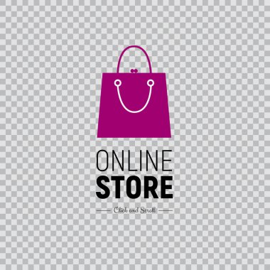 Banner Online Store bayan çanta ve ayakkabı ile web. Resimde saydam arka plan üzerinde.