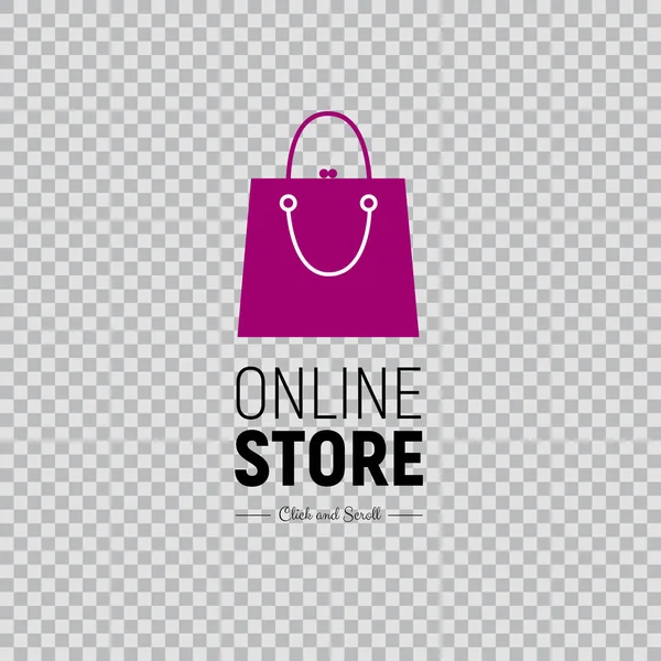 Веб банер Інтернет магазин з жіночою сумочкою та взуттям. Ілюстрація на прозорому фоні . — стоковий вектор