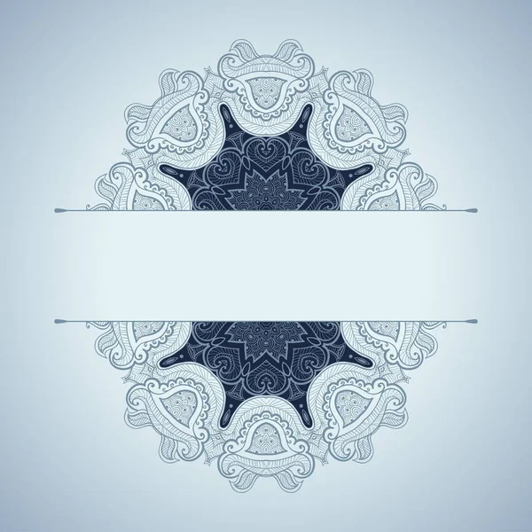 Motif oriental floral. Arrière-plan avec ornement en dentelle ronde. Modèle de carte de vœux orientale ou d'invitation — Image vectorielle