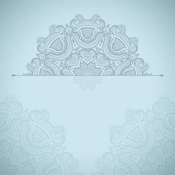 Motif oriental floral. Arrière-plan avec ornement en dentelle ronde. Modèle de carte de vœux orientale . — Image vectorielle