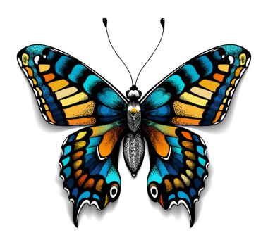 Butterfly Tattoo Shadow Free Vector Eps Cdr Ai Svg Vector Illustration Graphic Art