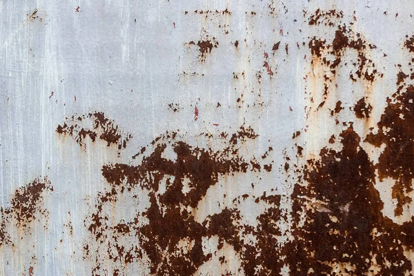 Grunge metal painted texture. Old painted metal surface with rust and wet spot