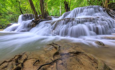 derin orman şelale içinde kanchanaburi, Tayland