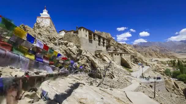 4 k Timelapse van Shey Palace, Leh, Ladakh, Jammu en Kasjmir, India — Stockvideo