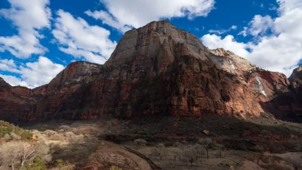 Fjälltid Zions Nationalpark Utah Usa — Stockvideo