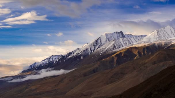 Zeitraffer Des Sonnenaufgangs Pangong See Ladakh Jammu Und Kashmi Indien — Stockvideo
