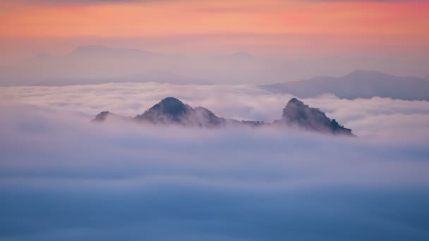 Timelapse Phu Chi Sunrise Επαρχία Chiang Rai Ταϊλάνδη — Αρχείο Βίντεο