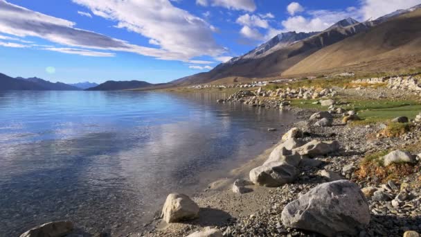 Pangong Tso Lake Ladakh Jammu Kašmír Indie — Stock video