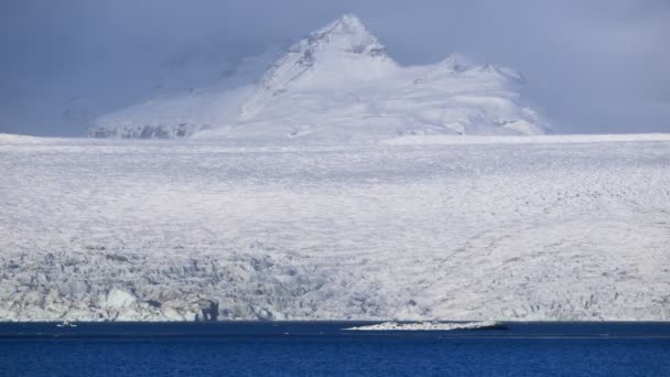 Jokulsarlon Glacier Lagun Med Hägring Island Europa — Stockvideo