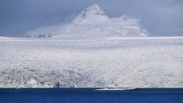 Jokulsarlon Gleccserlagúna Délibábtal Izland Európa — Stock videók