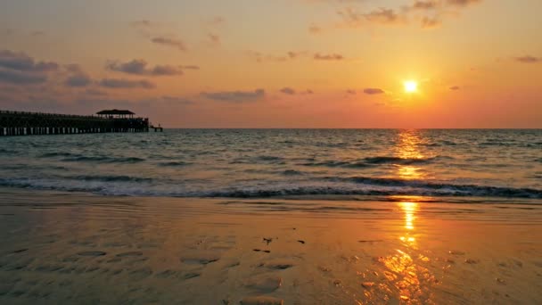 Natai Beach Při Západu Slunce Phangnga Thajsko — Stock video