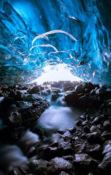 Ice Cave Texture Vatnajokull Glacier Iceland — Stock Photo, Image