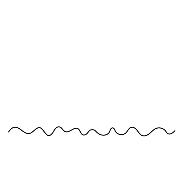 Continuous one line water wavy line. Marine theme. Stock illustration. — Stock Vector