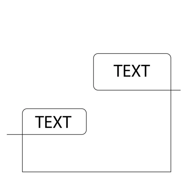 Finestra di dialogo continua di una riga, chatta con copyspace. Illustrazione vettoriale . — Vettoriale Stock